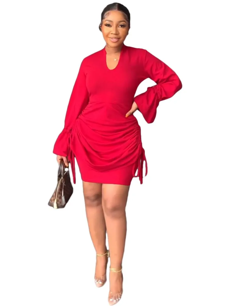 African Short Dress Women Drawstring Patchwork Ropa Mujer 2022 Autumn New Fashion Solid Casual Office Lady African Dress Vestido
African Short Dress Women Drawstring Patchwork Ropa Mujer 2022 Autumn New Fashion Solid Casual Office Lady African Dress Vestido