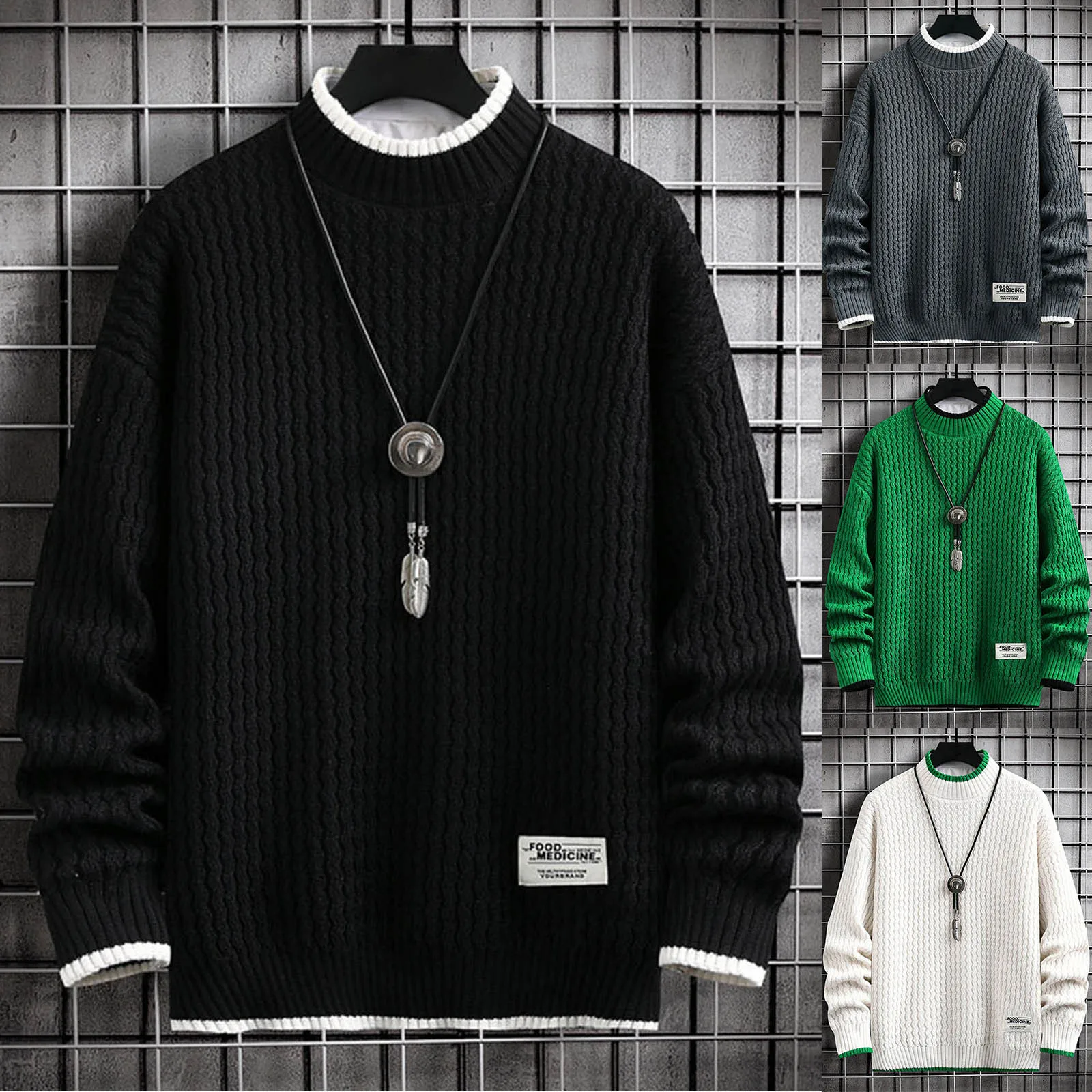 Mens Fashion Casual Comfortable Solid Color Simple Sweater Sweater Wool Trench Coat Men
Mens Fashion Casual Comfortable Solid Color Simple Sweater Sweater Wool Trench Coat Men