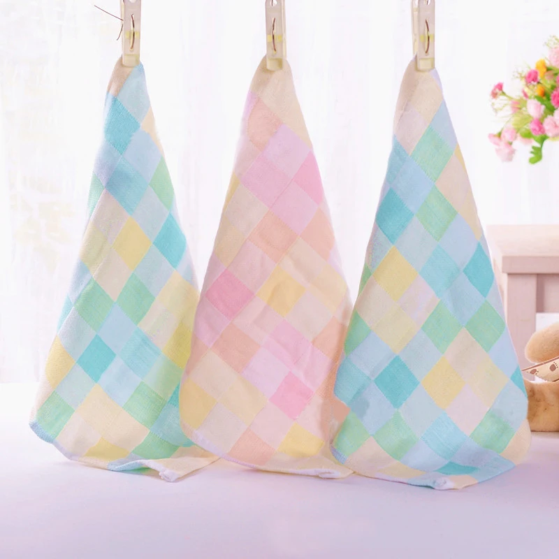 Hot 28*28cm Square Towels Cotton gauze Plaid Towel Kids Bibs Daily Use Hand Face Towels for Kids
Hot 28*28cm Square Towels Cotton gauze Plaid Towel Kids Bibs Daily Use Hand Face Towels for Kids