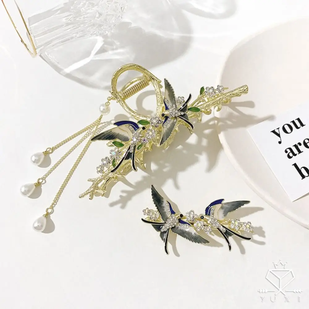 Sweet Swallow Pearl Tassel Hair Clip Ancient Style Hair Claw Temperament Hair Stick Hairpin Women Hair Accessories
Sweet Swallow Pearl Tassel Hair Clip Ancient Style Hair Claw Temperament Hair Stick Hairpin Women Hair Accessories