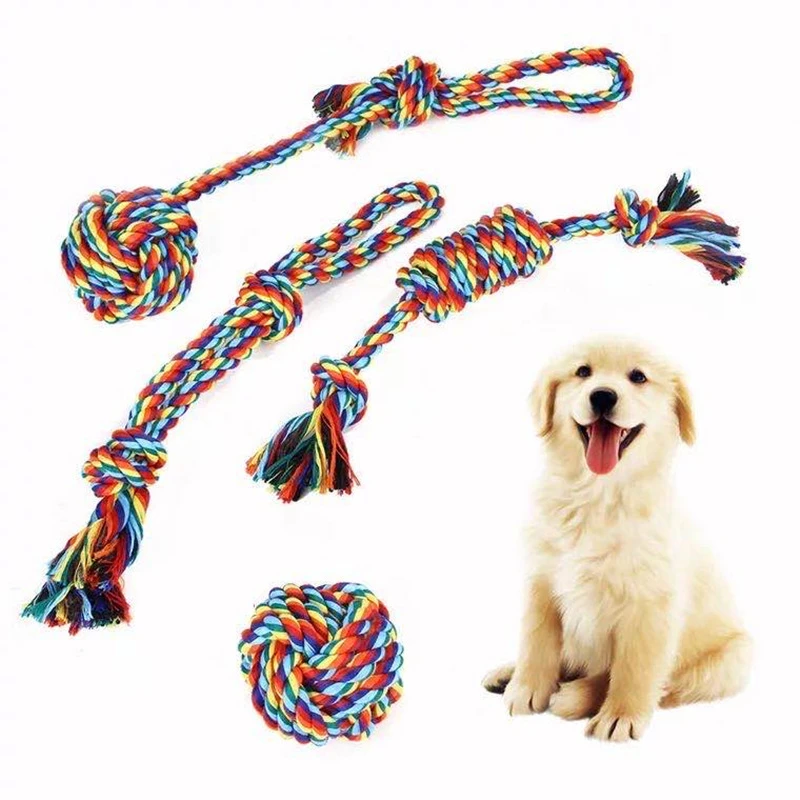 4pcs Dog Toys Cotton Chewing Rope Durable Ball Funny Indestructible Pet Toy Fidget Training Antistress for Small Medium Dogs
4pcs Dog Toys Cotton Chewing Rope Durable Ball Funny Indestructible Pet Toy Fidget Training Antistress for Small Medium Dogs
