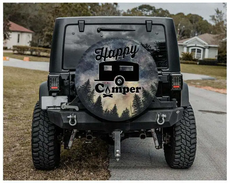 Happy Camper Spare Tire Cover 32" Campfire Camping Van Trailer Car Accessories
Happy Camper Spare Tire Cover 32" Campfire Camping Van Trailer Car Accessories