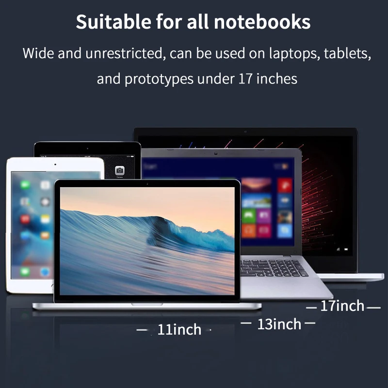 Heat Dissipation Tablet Holder Foldable Adjustable Riser Bracket For Laptop Under 17 Inches Aluminum Alloy Notebook Stand
Heat Dissipation Tablet Holder Foldable Adjustable Riser Bracket For Laptop Under 17 Inches Aluminum Alloy Notebook Stand
