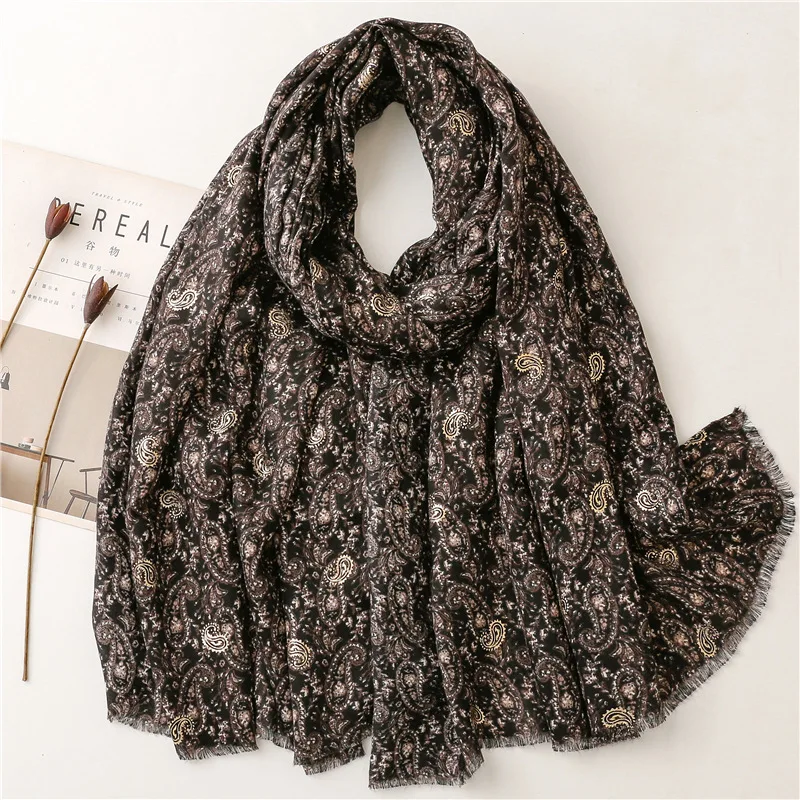 New Winter Autumn Women Warm Thick Viscose Scarf Luxury Gold Cashew Hijab Shawls and Wraps Foulard Echarpe Muslim Sjaal 180*85cm
New Winter Autumn Women Warm Thick Viscose Scarf Luxury Gold Cashew Hijab Shawls and Wraps Foulard Echarpe Muslim Sjaal 180*85cm