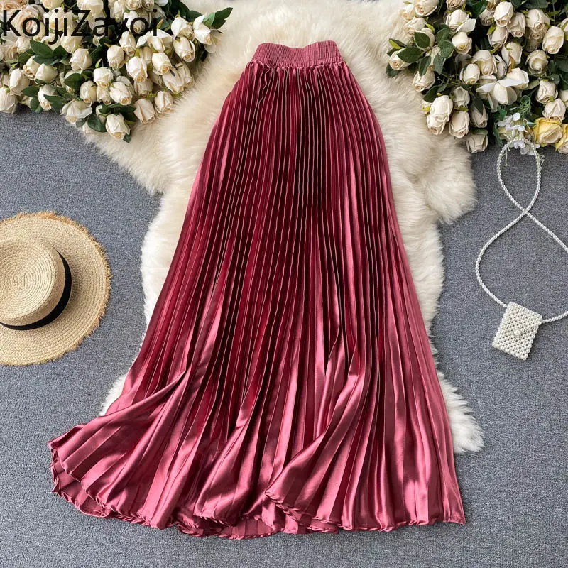 Женская однотонная плиссированная длинная юбка Koijizayoi, элегантные модные юбки с высокой талией, трапециевидные юбки, женская одежда, юбки, Прямая поставка
Женская однотонная плиссированная длинная юбка Koijizayoi, элегантные модные юбки с высокой талией, трапециевидные юбки, женская одежда, юбки, Прямая поставка