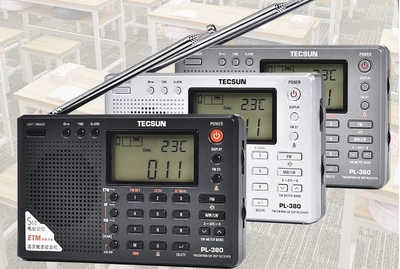 

Original Tecsun PL-380 Full Band Radio Digital Demodulation Stereo PLL Portable Radio FM /LW/SW/MW DSP Receiver Radio AM