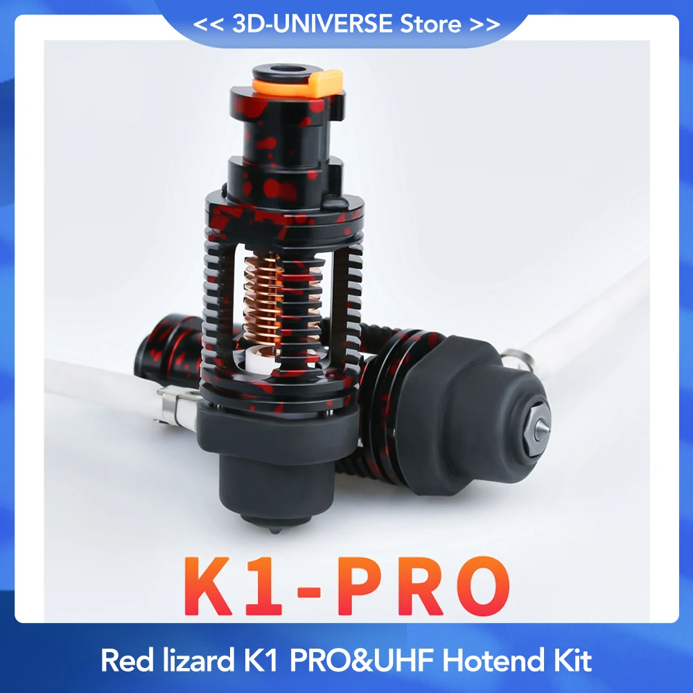 3D Red Lizard K1 PRO&UHF All Metal Hotend Upgrades Kit, 300℃ Ceramic Heating Bimetal Heatbreak Copper, 45mm³/S High Flow
3D Red Lizard K1 PRO&UHF All Metal Hotend Upgrades Kit, 300℃ Ceramic Heating Bimetal Heatbreak Copper, 45mm³/S High Flow