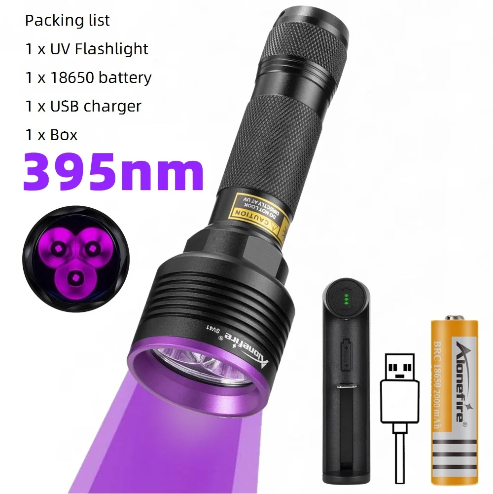 AloneFire SV41 ультрафиолетовый фонарик 15Вт
AloneFire SV41 ультрафиолетовый фонарик 15Вт