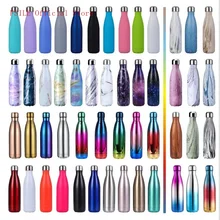 FSILE 500/1000ml Double-Wall Insulated Vacuum Flask Stainless Steel Water Bottle Cola Water Beer Thermos for Sport Bottle