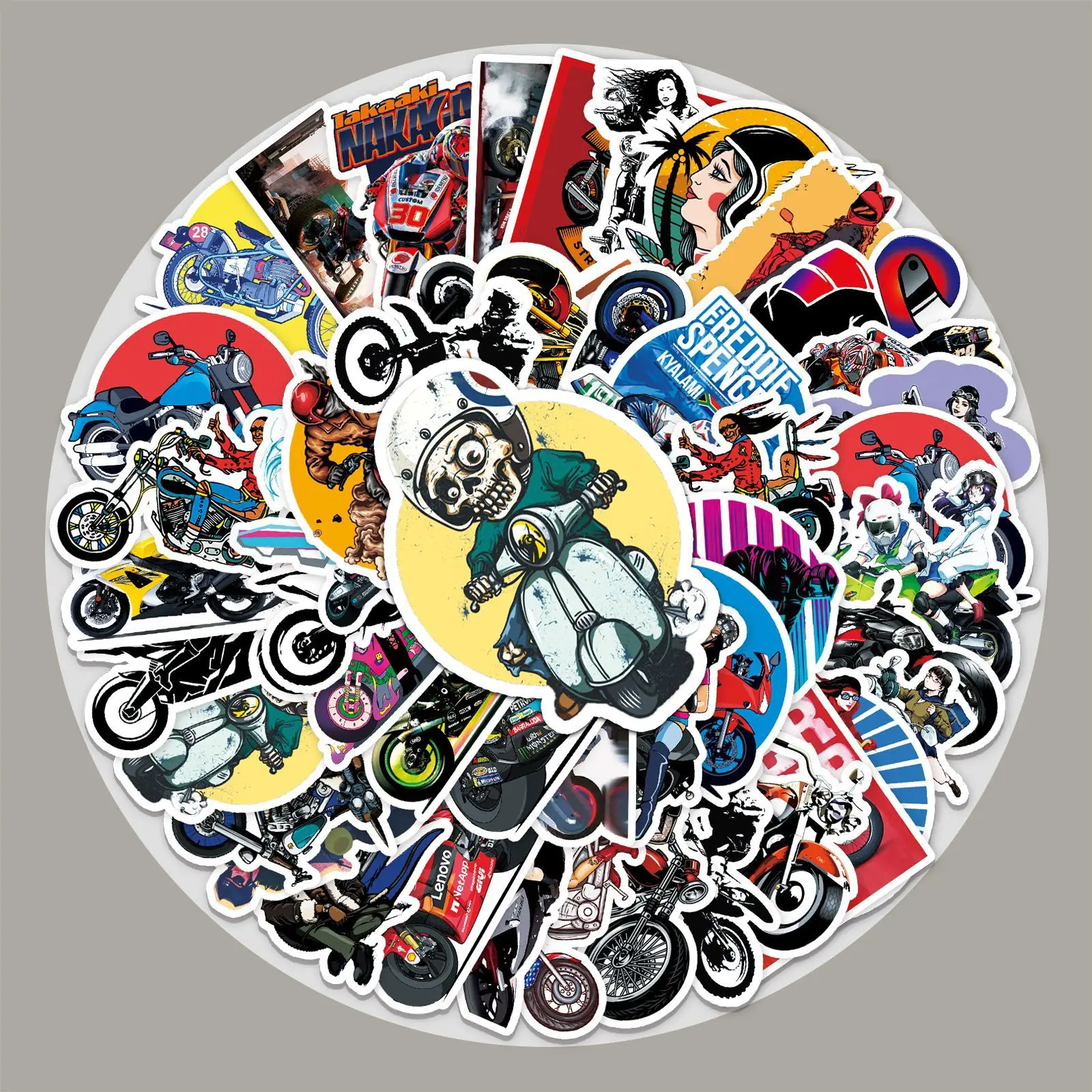50 Motorcycle Graffiti Stickers DIY Skateboard Water Cup Luggage Stickers Moto Scrapbooking DIY Lable Kawaii Deco
50 Motorcycle Graffiti Stickers DIY Skateboard Water Cup Luggage Stickers Moto Scrapbooking DIY Lable Kawaii Deco