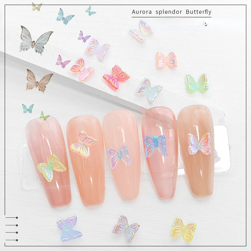 Nail Art Aurora Resin Simulation Butterfly DIY UV Gel Manicure Decorations Holographic Butterfles Charm Jewelry
Nail Art Aurora Resin Simulation Butterfly DIY UV Gel Manicure Decorations Holographic Butterfles Charm Jewelry