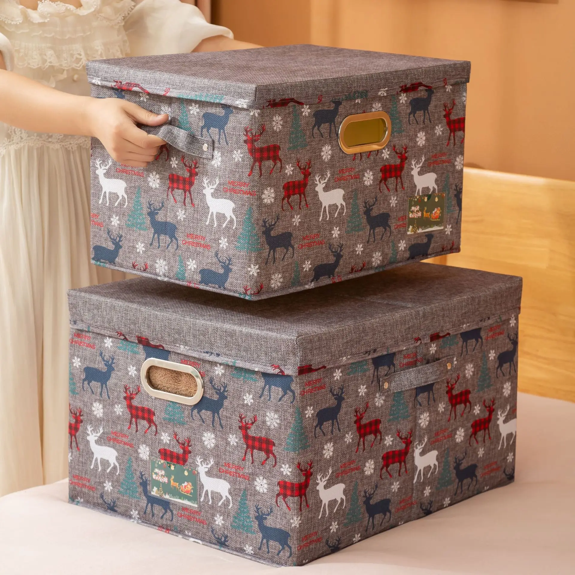 Christmas Element Storage Box Large Medium Small Cotton Linen Printed Garden Quilt Clothing Sweater Organizer Container
Christmas Element Storage Box Large Medium Small Cotton Linen Printed Garden Quilt Clothing Sweater Organizer Container