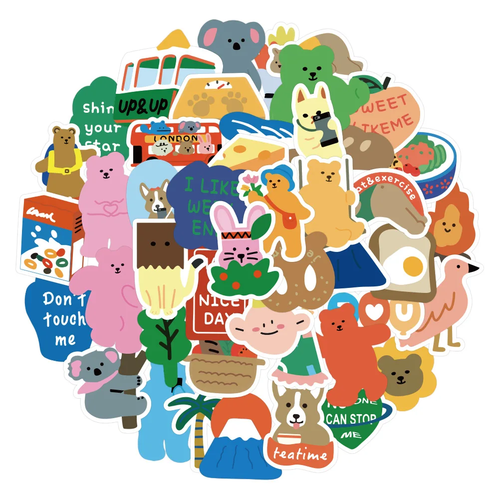 62 Cartoon Small Animals Collection Bear Stickers Cute Rabbit Koala Skateboard Mobile Phone Case Decoration Small Stickers
62 Cartoon Small Animals Collection Bear Stickers Cute Rabbit Koala Skateboard Mobile Phone Case Decoration Small Stickers