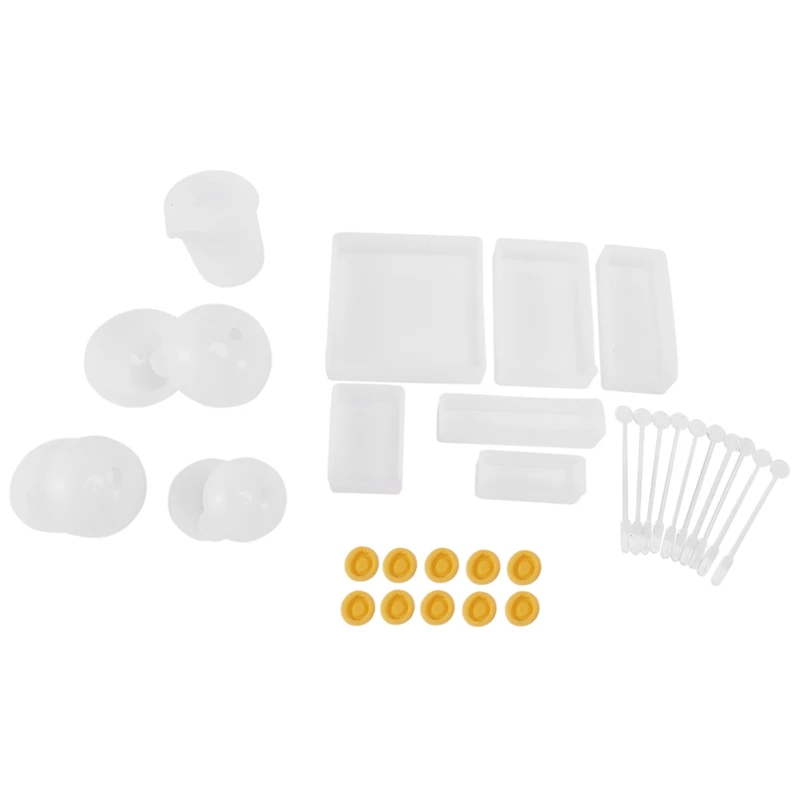 Resin Molds For Crafts, 9 Pack Silicone Resin Mold Kit For Casting Epoxy Resin UV Resin, Include Square, Rectangle, Ball Molds,
Resin Molds For Crafts, 9 Pack Silicone Resin Mold Kit For Casting Epoxy Resin UV Resin, Include Square, Rectangle, Ball Molds,