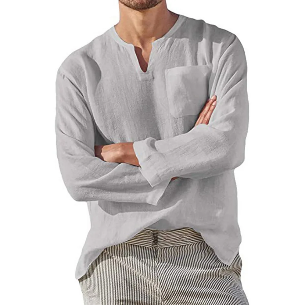 Men Shirts 2000 Hot Sale New Fashion Men's Long Sleeve V-neck Casual Beach Linen Shirt Men's Clothing Large Size Chemise Homme
Men Shirts 2000 Hot Sale New Fashion Men's Long Sleeve V-neck Casual Beach Linen Shirt Men's Clothing Large Size Chemise Homme