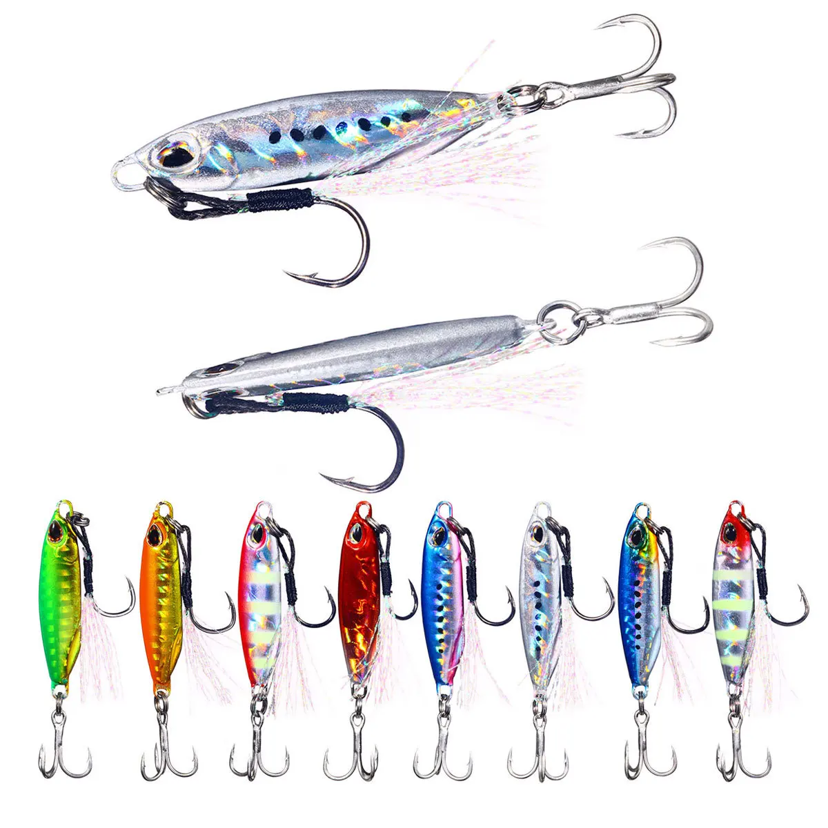 

1PC Metal Jig Spinning Sea Fishing Lure 16g 32g Slow Jig Shore Casting Jigging Lure Trout Tuna Fish Artificial Bait Tackle Lures