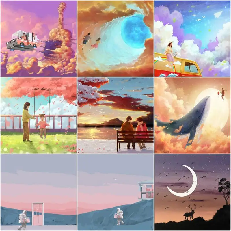 CHENISTORY 20x20cm Painting By Numbers For Kids Cartoon Sky Landscape Markers By Numbers Home Decor Diy Gift Hand Painted
CHENISTORY 20x20cm Painting By Numbers For Kids Cartoon Sky Landscape Markers By Numbers Home Decor Diy Gift Hand Painted