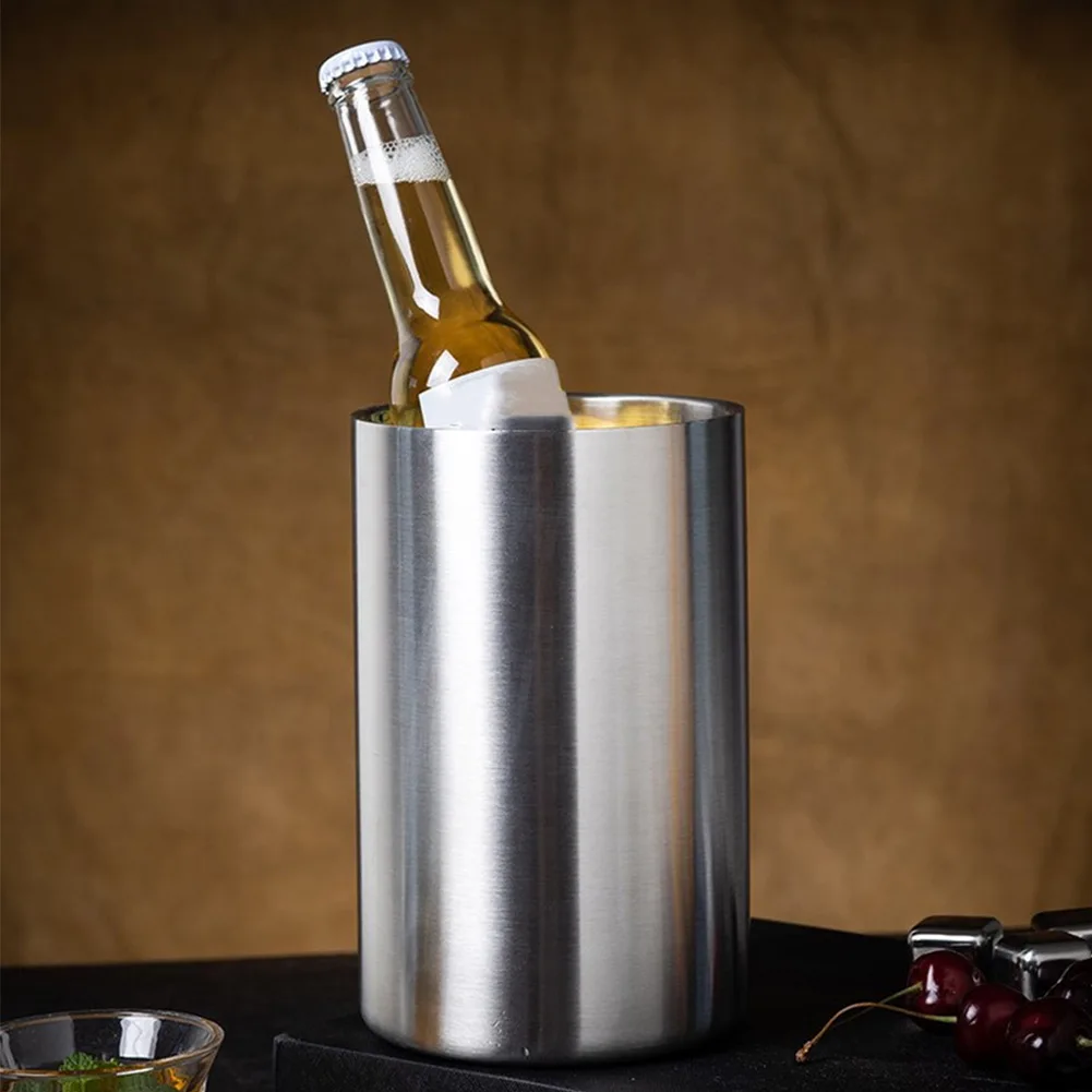 Ice Barrel Ice Bucket Bar Accessories Household Stainless Steel 1.6L 1pc Double-wall Champagne Barrel Brand New
Ice Barrel Ice Bucket Bar Accessories Household Stainless Steel 1.6L 1pc Double-wall Champagne Barrel Brand New