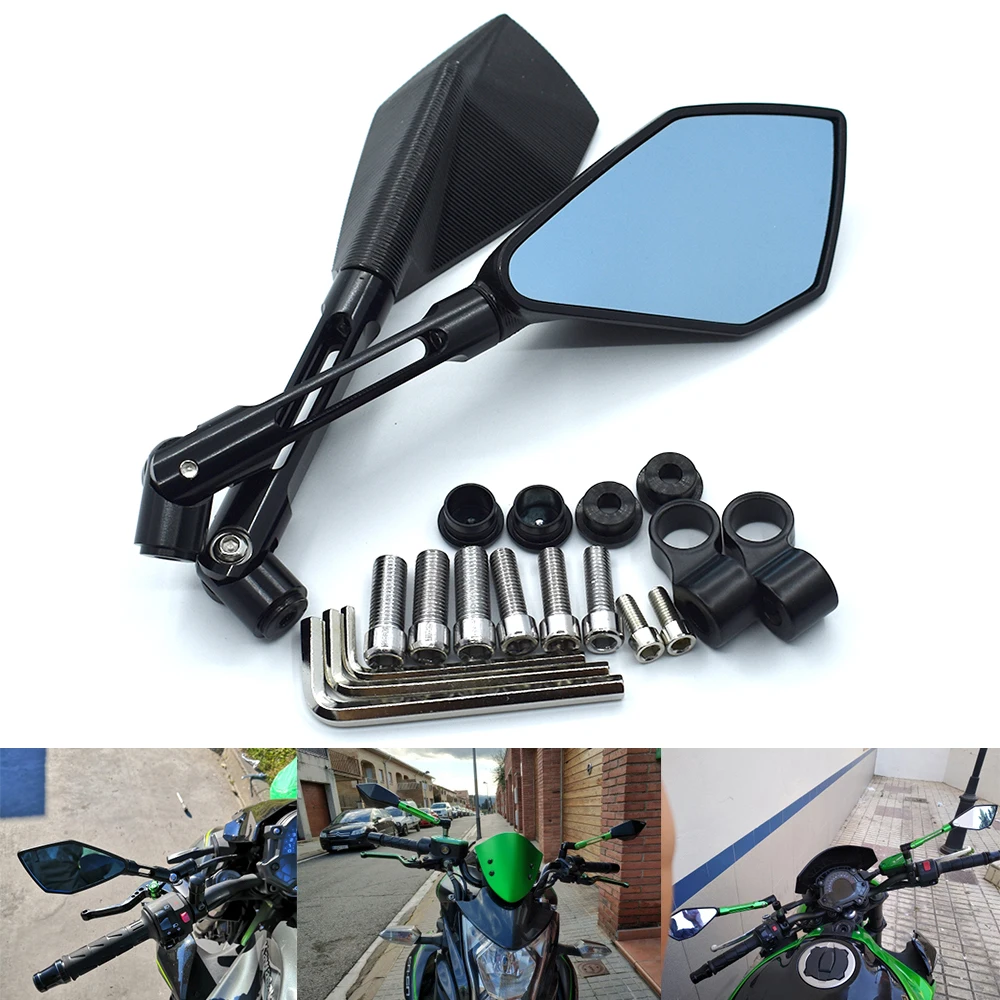 Universal 8mm 10mm Motorcycle CNC Aluminum Adjustable rearview mirror For KAWASAKI Z800 Z900 Z1000 Ninja 250 300 400 650 1000
Universal 8mm 10mm Motorcycle CNC Aluminum Adjustable rearview mirror For KAWASAKI Z800 Z900 Z1000 Ninja 250 300 400 650 1000