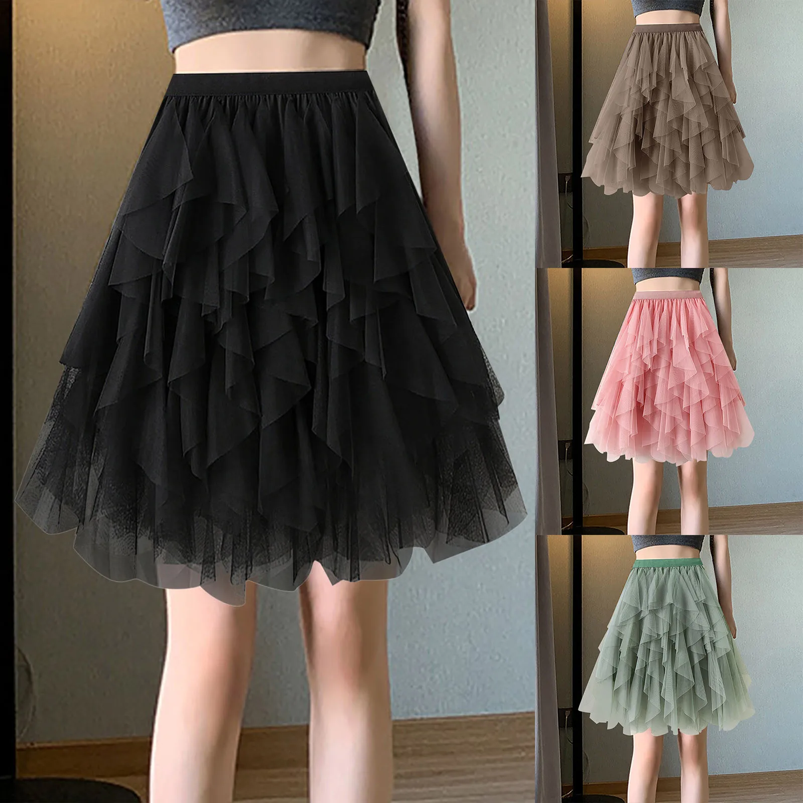 Tutu Tulle Long Skirts Womens 2023 Autumn Korean A Line High Waist Mesh Tiered Knee-Length Skirt Female Aesthetic Party Sundress
Tutu Tulle Long Skirts Womens 2023 Autumn Korean A Line High Waist Mesh Tiered Knee-Length Skirt Female Aesthetic Party Sundress