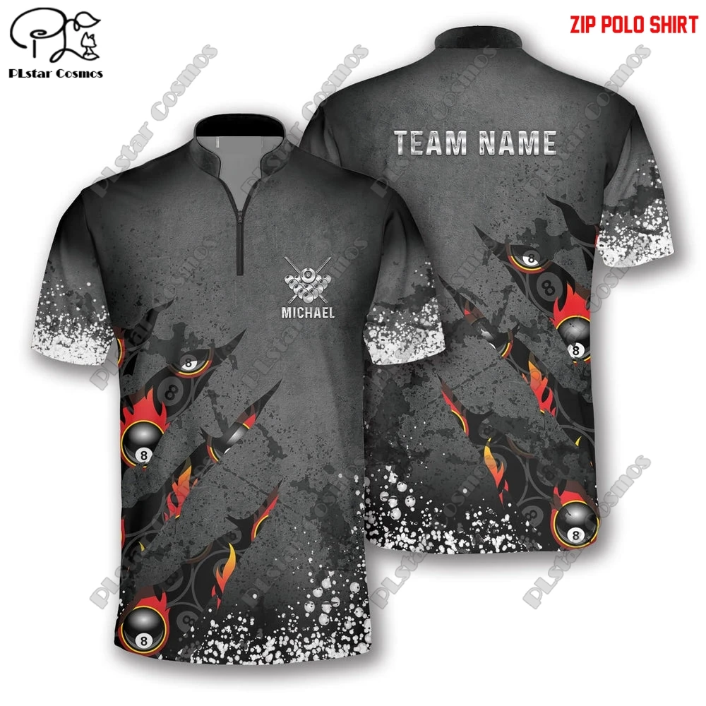 Футболка-поло на молнии, с 3D-принтом 
Футболка-поло на молнии, с 3D-принтом