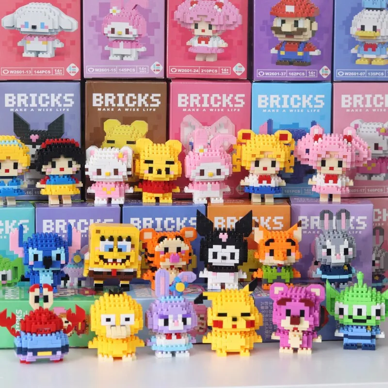Anime Hello Kitty Kuromi Cartoon Doll Building Block Girl Series Micro Particle Puzzle Toys for Boy Girl Birthday Gift Wholesale
Anime Hello Kitty Kuromi Cartoon Doll Building Block Girl Series Micro Particle Puzzle Toys for Boy Girl Birthday Gift Wholesale