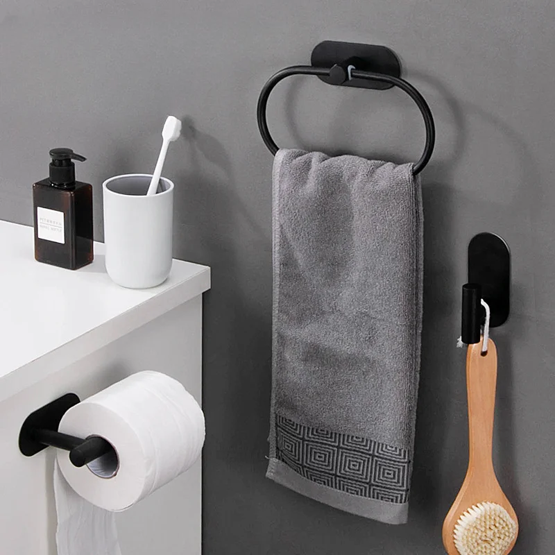 Multi-functional 304 Stainless Steel Towel Rack Free Punch Towel Bar Paper Towel Rack Creative Bathroom Sticky Hooks 
Multi-functional 304 Stainless Steel Towel Rack Free Punch Towel Bar Paper Towel Rack Creative Bathroom Sticky Hooks