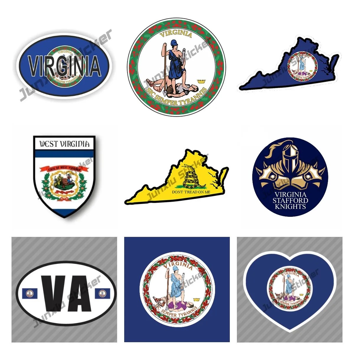 Virginia Vinyl Decal Bumper Sticke Car Truck Van Laptop Window New Version Motocross Racing Car Assessoires National Flag KK
Virginia Vinyl Decal Bumper Sticke Car Truck Van Laptop Window New Version Motocross Racing Car Assessoires National Flag KK
