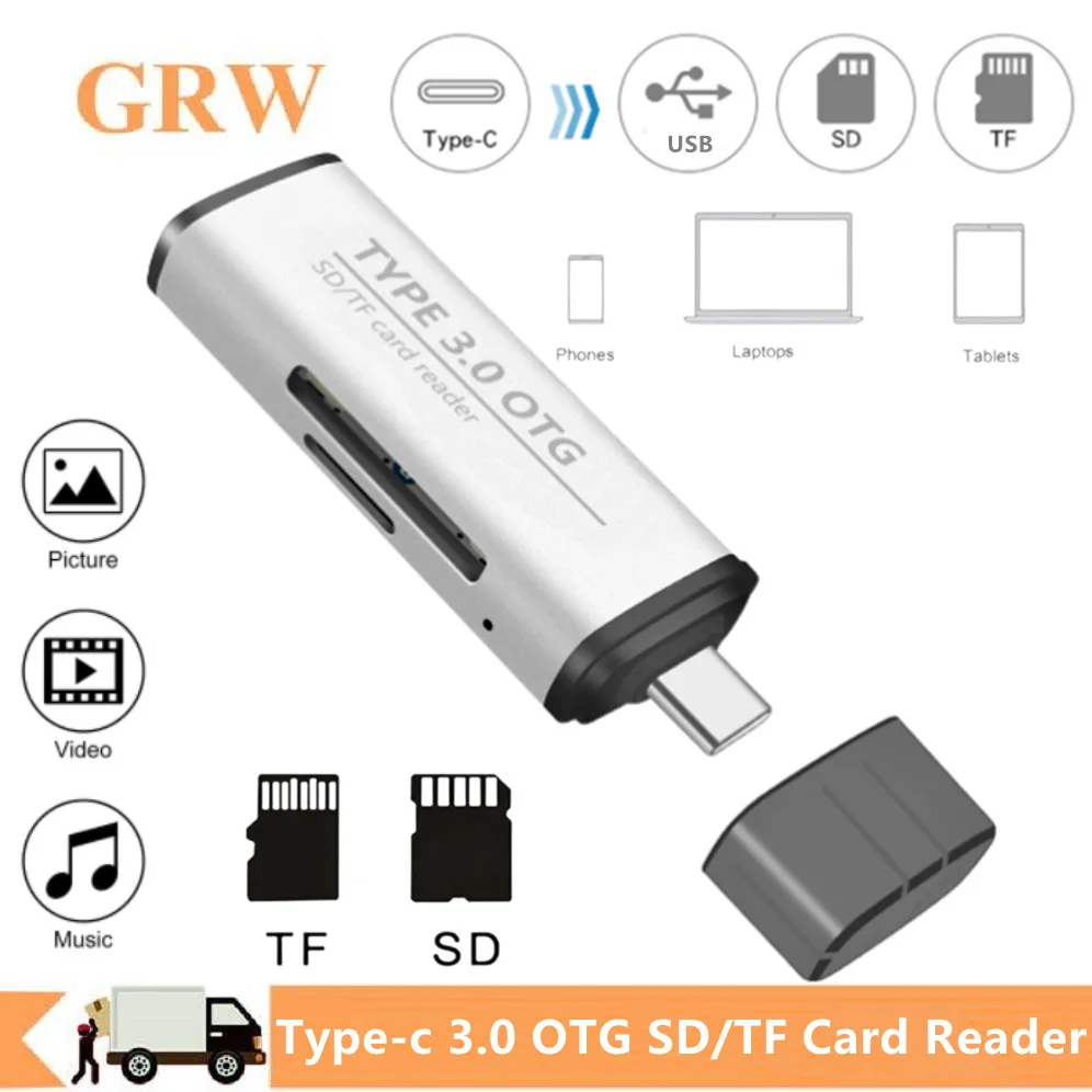 Grwibeou Type-C to USB 3.0 OTG SD/TF Card Reader USB C Multifunction Card Reader Adapter Data Transfer for Macbook Phone Laptop 
Grwibeou Type-C to USB 3.0 OTG SD/TF Card Reader USB C Multifunction Card Reader Adapter Data Transfer for Macbook Phone Laptop