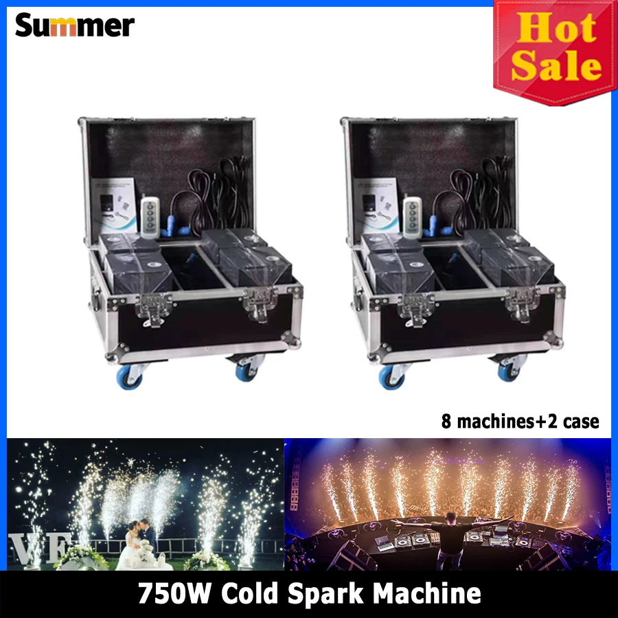 No Tax 8Pcs 750W Cold Spark Fountain Machine With Fly Case DMX Remote Control Special Effect Machine For Wedding Party Cold
No Tax 8Pcs 750W Cold Spark Fountain Machine With Fly Case DMX Remote Control Special Effect Machine For Wedding Party Cold