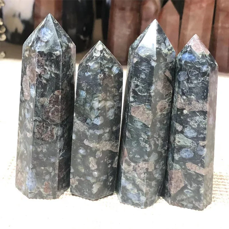 Natural Stones Polished Quartz Crystal Glaucophane Wand Point Healing Reiki Llanite Gemstones Feng Shui Home Decoration
Natural Stones Polished Quartz Crystal Glaucophane Wand Point Healing Reiki Llanite Gemstones Feng Shui Home Decoration