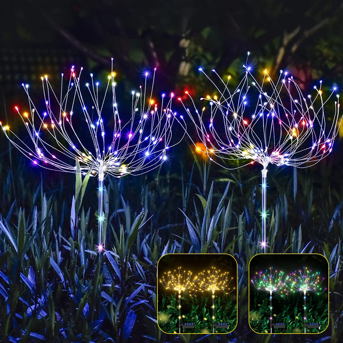 2pcs Solar Garden Light 124 LEDs Solar Firework Lights Outdoor Waterproof Landscape Light Auto ON/OFF Twinkling Stake Light
2pcs Solar Garden Light 124 LEDs Solar Firework Lights Outdoor Waterproof Landscape Light Auto ON/OFF Twinkling Stake Light