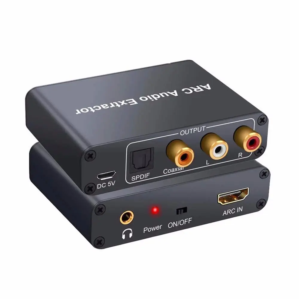 Stereo HD Coaxial RCA 3.5mm Jack Optical Fiber Digital to Analog Audio Extractor Analog Audio Converter ARC Audio Adapter
Stereo HD Coaxial RCA 3.5mm Jack Optical Fiber Digital to Analog Audio Extractor Analog Audio Converter ARC Audio Adapter