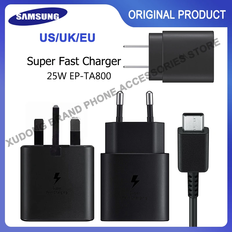 Original Samsung 25W PD Super fast Charger Travel Adapter Type C For Galaxy S22 Ultra S21/S20/S10 Note 20/10 Plus/S9/S8+/S10E
Original Samsung 25W PD Super fast Charger Travel Adapter Type C For Galaxy S22 Ultra S21/S20/S10 Note 20/10 Plus/S9/S8+/S10E