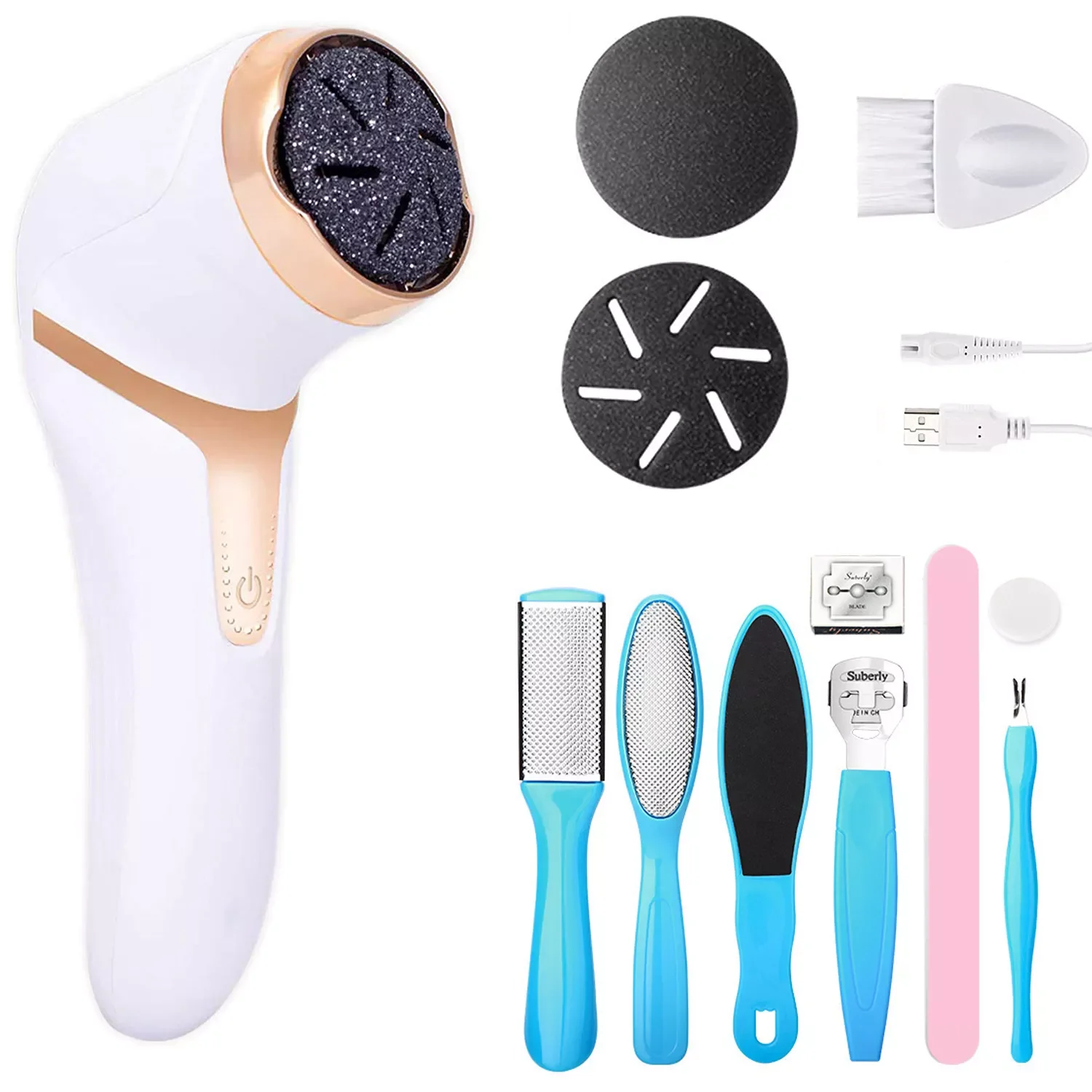 Rechargeable Electric Foot Peeler Pedicure Callus Remover Foot Grinder Calluses Exfoliating Vacuum Cleaner Peeling Machine 10pcs
Rechargeable Electric Foot Peeler Pedicure Callus Remover Foot Grinder Calluses Exfoliating Vacuum Cleaner Peeling Machine 10pcs