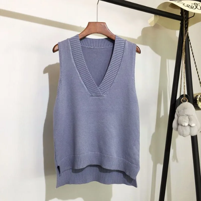 Spring Autumn Women Sweaters Vest Spring Autumn Fashion New Sleeveless V-neck Casual Young Style Pullover Solid Knitted Tops
Spring Autumn Women Sweaters Vest Spring Autumn Fashion New Sleeveless V-neck Casual Young Style Pullover Solid Knitted Tops
