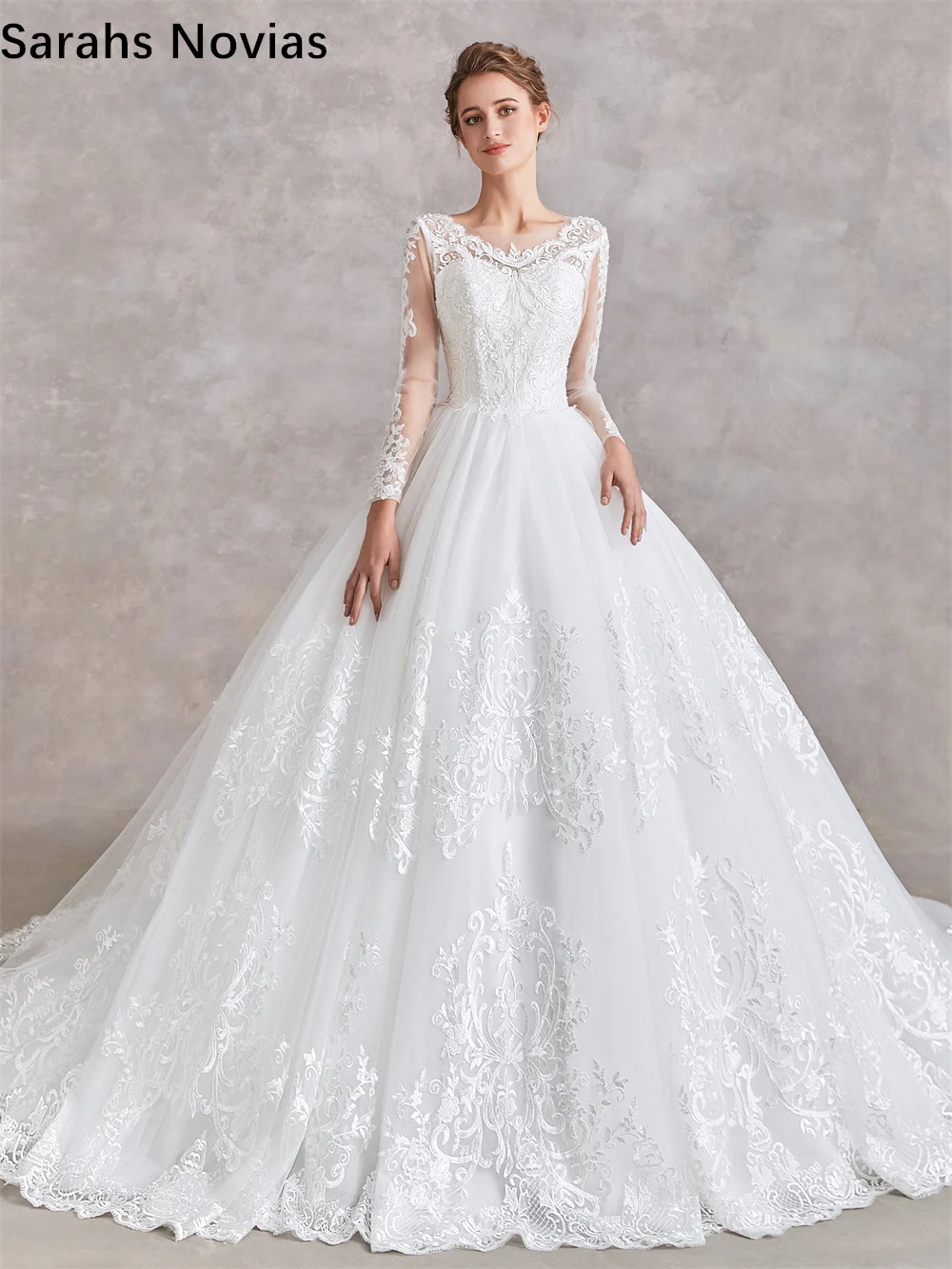 2022 Classic Ball Gown Wedding Dresses With Long Sleeves Lace Tulle Princess Bridal Bride Gown Real Photos Custom Made
2022 Classic Ball Gown Wedding Dresses With Long Sleeves Lace Tulle Princess Bridal Bride Gown Real Photos Custom Made