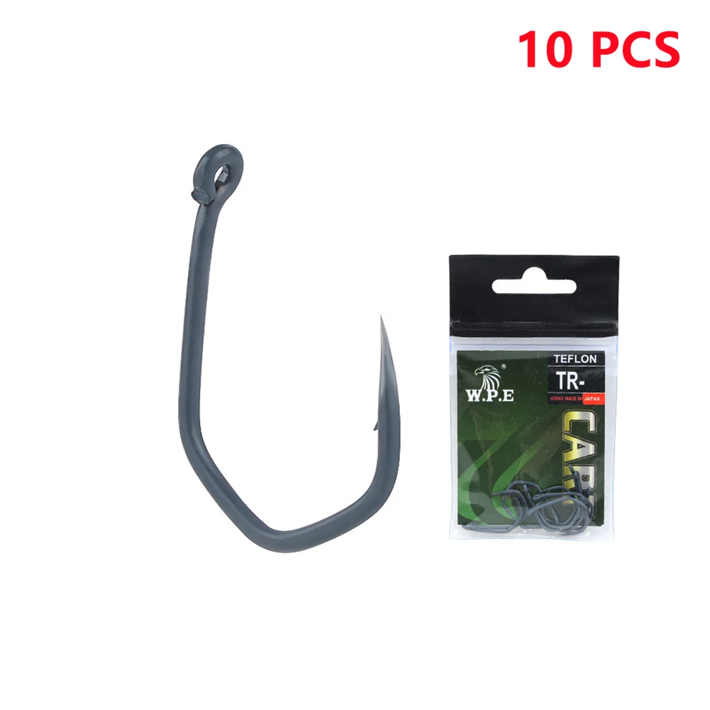 10pcs Fishing Hooks Teflons Professional Fish Hooks With Ring Fishing Gear Supplies 1# 2# 4# 6# Fishing Hook Tackle Accessories
10pcs Fishing Hooks Teflons Professional Fish Hooks With Ring Fishing Gear Supplies 1# 2# 4# 6# Fishing Hook Tackle Accessories