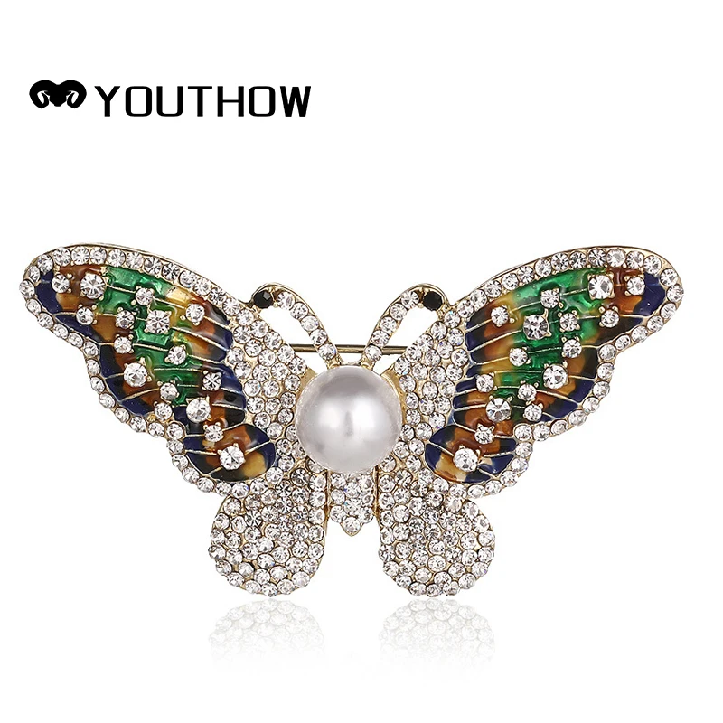 Butterfly Rhinestone Enamel Brooch Vintage Pearl Insect Brooches Large Personalized Bow Pin Badge Gift Women Fashion Jewelry
Butterfly Rhinestone Enamel Brooch Vintage Pearl Insect Brooches Large Personalized Bow Pin Badge Gift Women Fashion Jewelry