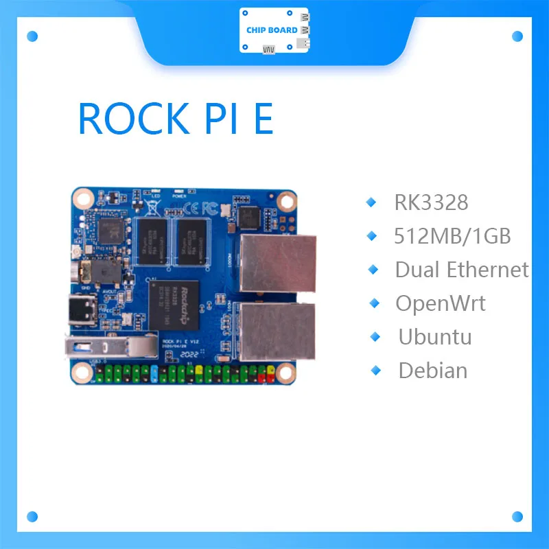 Rock Pi E Rockchip RK3328 1GB/512MB DDR3 SBC/Single Board Computer support Debian/Ubuntu/OpenWRT same as Nanopi R2S use for IOT
Rock Pi E Rockchip RK3328 1GB/512MB DDR3 SBC/Single Board Computer support Debian/Ubuntu/OpenWRT same as Nanopi R2S use for IOT