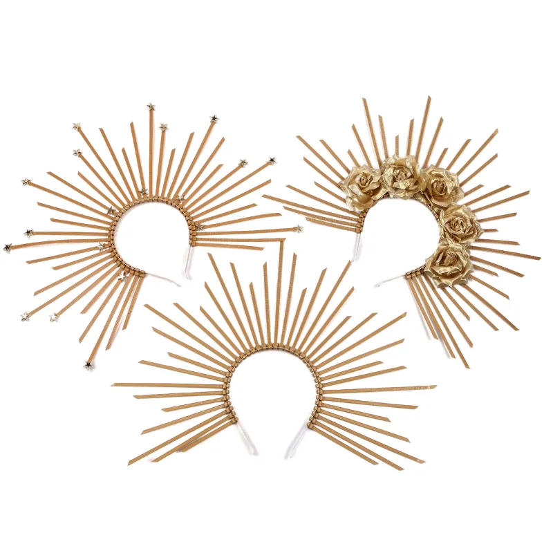 Women Halo Crown Headband Spiked Goddess Headpiece Headdress for Cosplay Halloween Costume Birthday Party Festival
Women Halo Crown Headband Spiked Goddess Headpiece Headdress for Cosplay Halloween Costume Birthday Party Festival
