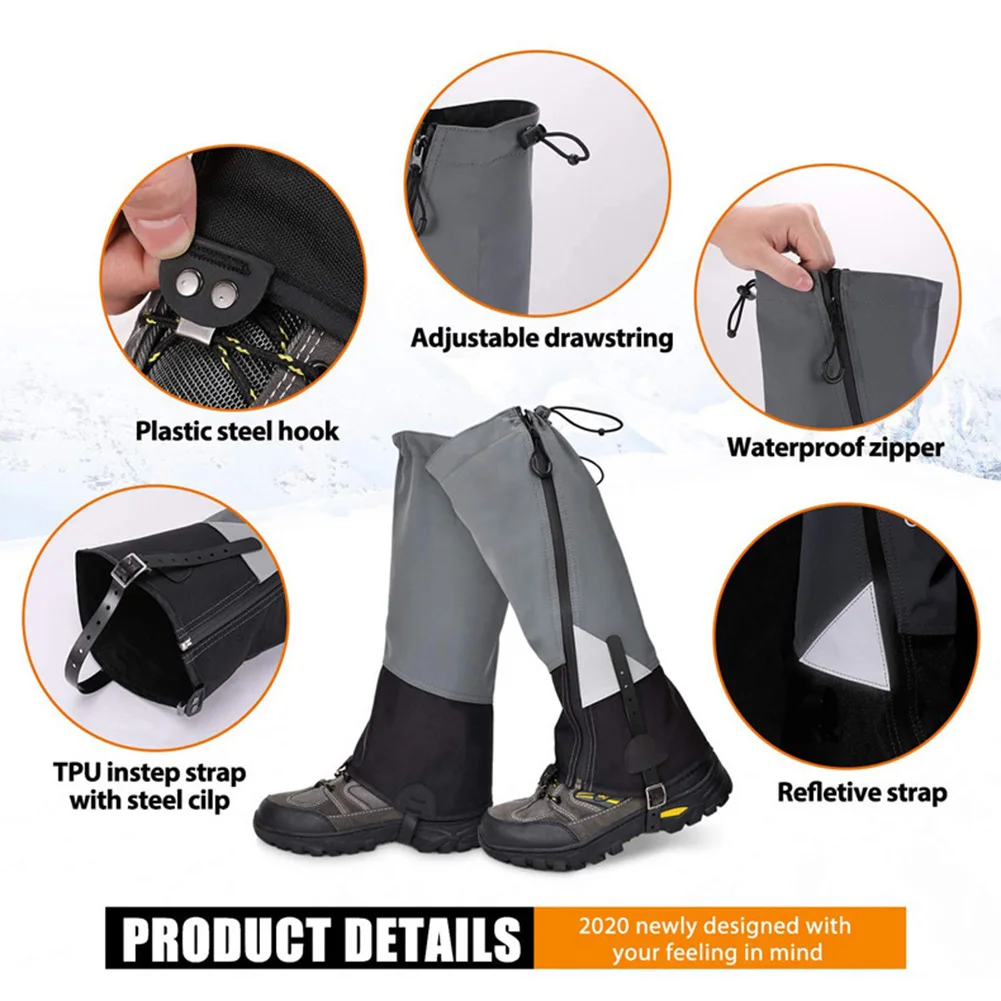 1pair Outdoor Mountaineering Hiking Ski Gaiters Cover Waterproof Hiking Boots Cover Running Fishing Biking Accessories
1pair Outdoor Mountaineering Hiking Ski Gaiters Cover Waterproof Hiking Boots Cover Running Fishing Biking Accessories