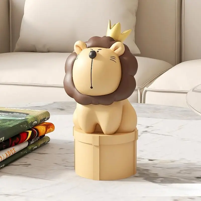 Resin Decor Lion Statue Animal Figurines Storage Bucket Living Room Table Cartoon Lion Ornaments Decorative Sculpture Craft Gift
Resin Decor Lion Statue Animal Figurines Storage Bucket Living Room Table Cartoon Lion Ornaments Decorative Sculpture Craft Gift