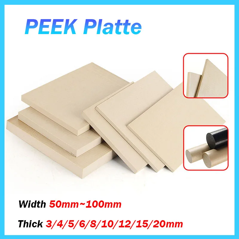 1 шт., натуральный лист PEEK, высокотемпературная полиэфирерэфиретонная доска, толщина 3/4/5/6/8/10/12/15/20 мм, ширина 50 мм ~ 100 мм
1 шт., натуральный лист PEEK, высокотемпературная полиэфирерэфиретонная доска, толщина 3/4/5/6/8/10/12/15/20 мм, ширина 50 мм ~ 100 мм