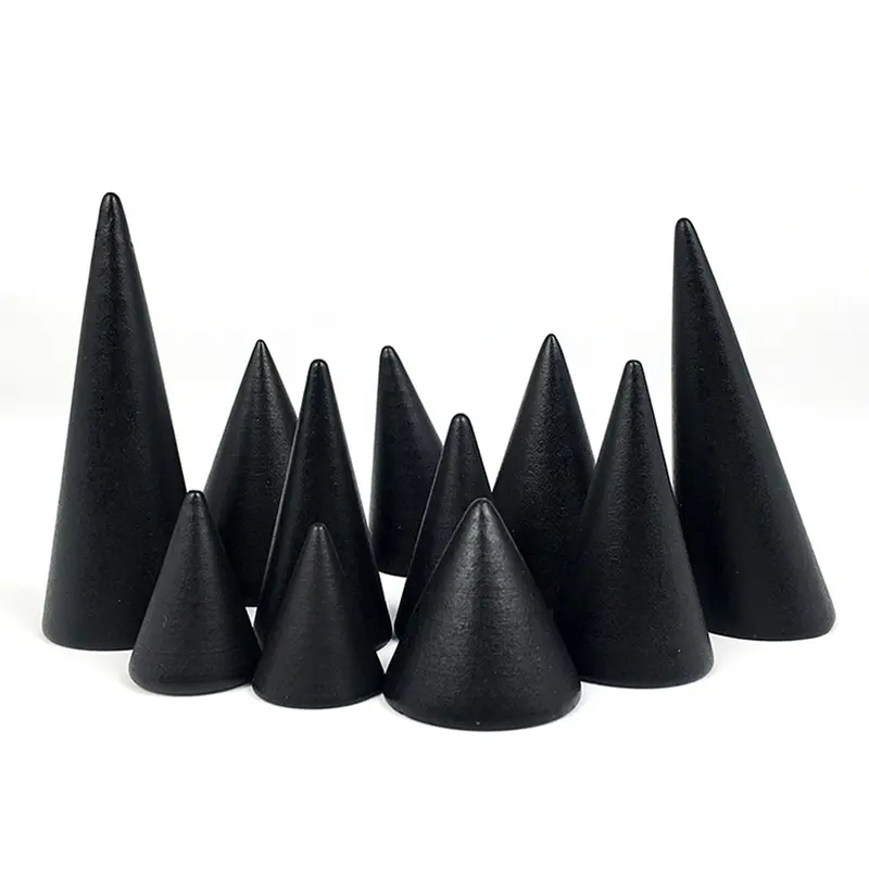 Vintage Black Wooden Ring Holder Display Cone Rack Solid Wood Finger Trinket Stand Storage Organizer Jewelry Ring Stack
Vintage Black Wooden Ring Holder Display Cone Rack Solid Wood Finger Trinket Stand Storage Organizer Jewelry Ring Stack