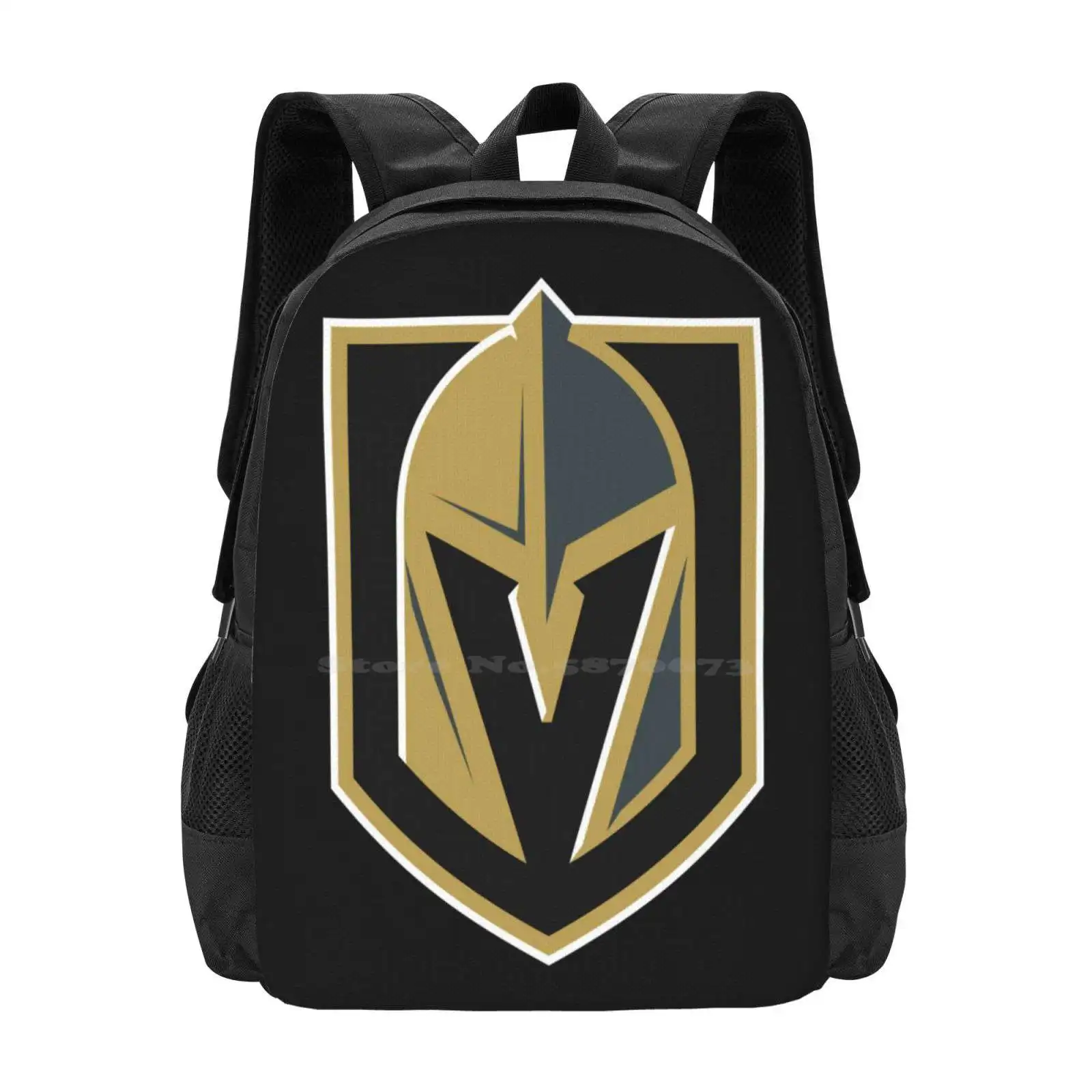 

Golden Knights Hockey Fashion Pattern Design Travel Laptop School Backpack Bag Ice Hockey The Vegas Golden Knights Bruce