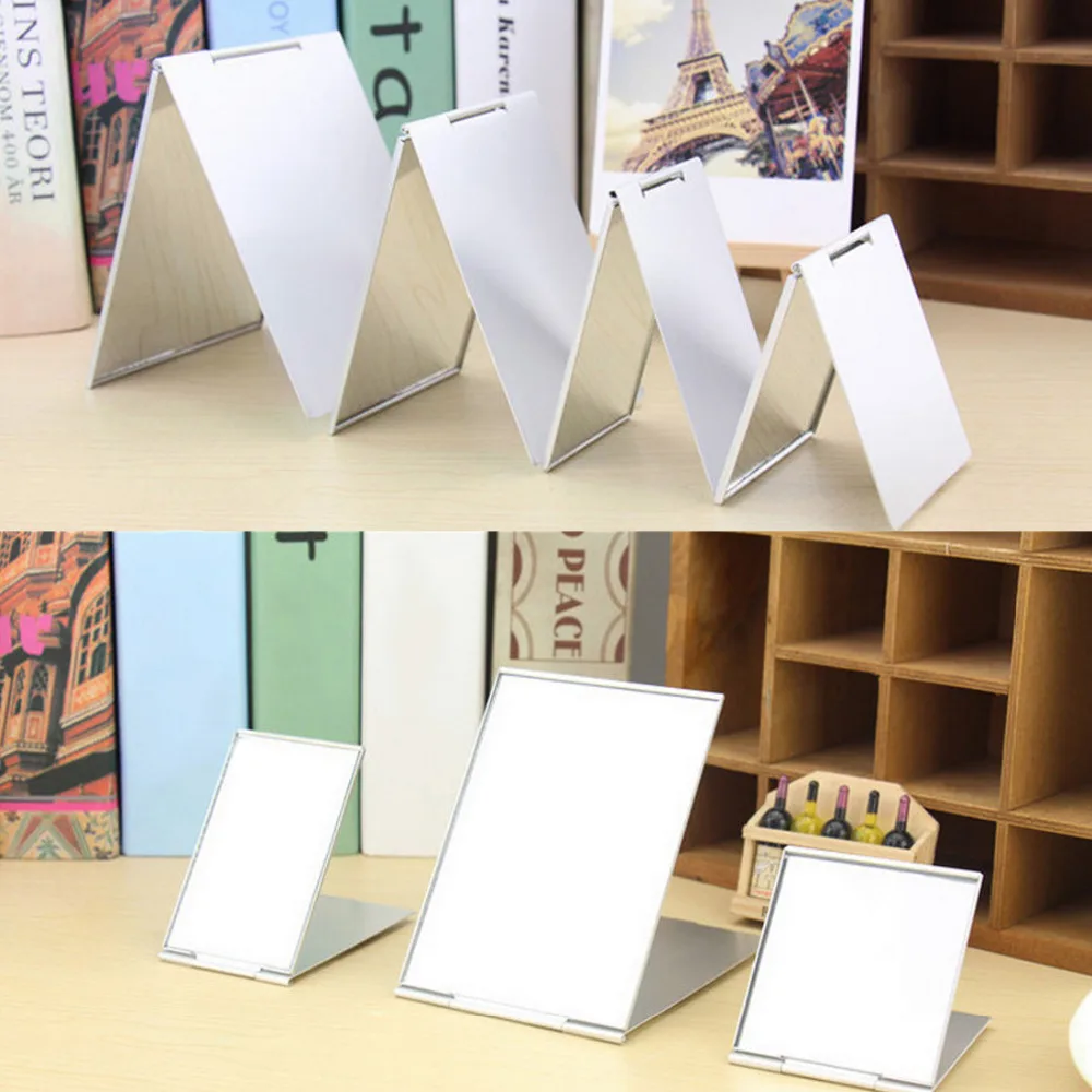 TSHOU498 Rectangle Aluminium Alloy Cover Silver Ultra-thin Foldable Makeup Mirror 1 PC Unbreakable Pocket Cosmetic Mirror
TSHOU498 Rectangle Aluminium Alloy Cover Silver Ultra-thin Foldable Makeup Mirror 1 PC Unbreakable Pocket Cosmetic Mirror