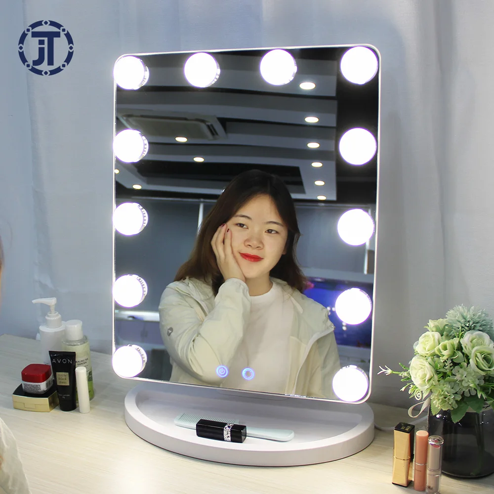 Makeup Mirror Hollywood Style LED Vanity with 14 Touch Dimmer LED Bulbs Cosmetic Mirror Desktop Mirror Touch Sensor Switch
Makeup Mirror Hollywood Style LED Vanity with 14 Touch Dimmer LED Bulbs Cosmetic Mirror Desktop Mirror Touch Sensor Switch