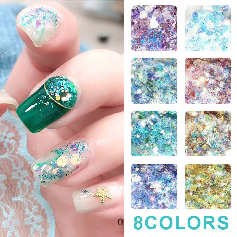 Nail Art Accessories Holographic Nail Glitter Flakes Sequin Mix Gold Lridescent Powder Manicure Body/Eye/Face Glitter Decoration
Nail Art Accessories Holographic Nail Glitter Flakes Sequin Mix Gold Lridescent Powder Manicure Body/Eye/Face Glitter Decoration