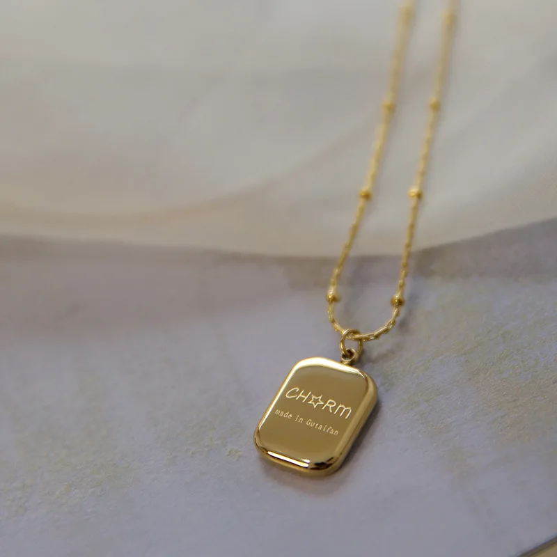 RACHELZ Minimalist Letter Square Pendant Necklace Vintage Stainless Steel Clavicle Chain For Women Jewelry Non Tarnish Gift
RACHELZ Minimalist Letter Square Pendant Necklace Vintage Stainless Steel Clavicle Chain For Women Jewelry Non Tarnish Gift